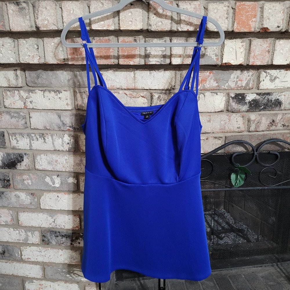 Torrid Electric Blue Fancy Spaghetti Strap Women's Shirt 2XL